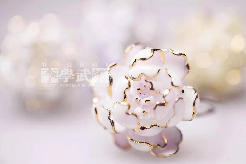 小花匠牡丹瓷首饰